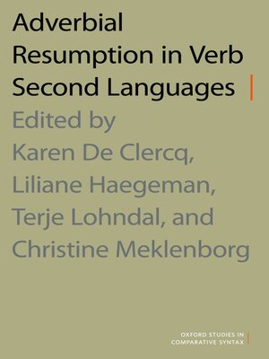 cover image of Adverbial Resumption in Verb Second Languages